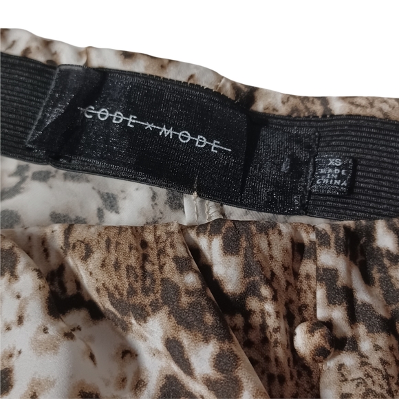 CODE X MODE Snakeskin Print Asymmetrical Ruffle Hem Midi Skirt XSmall - Picture 5 of 11